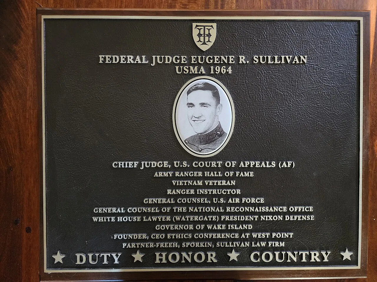 The Thayer Hotel, West Point: Hotel Thayer at West Point Room Dedication Plaque